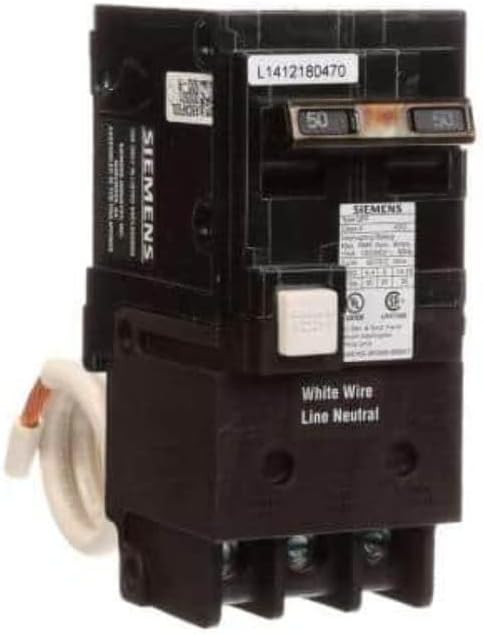 Siemens 50 Amp Double Pole Type QPF2 GFCI Circuit Breaker
