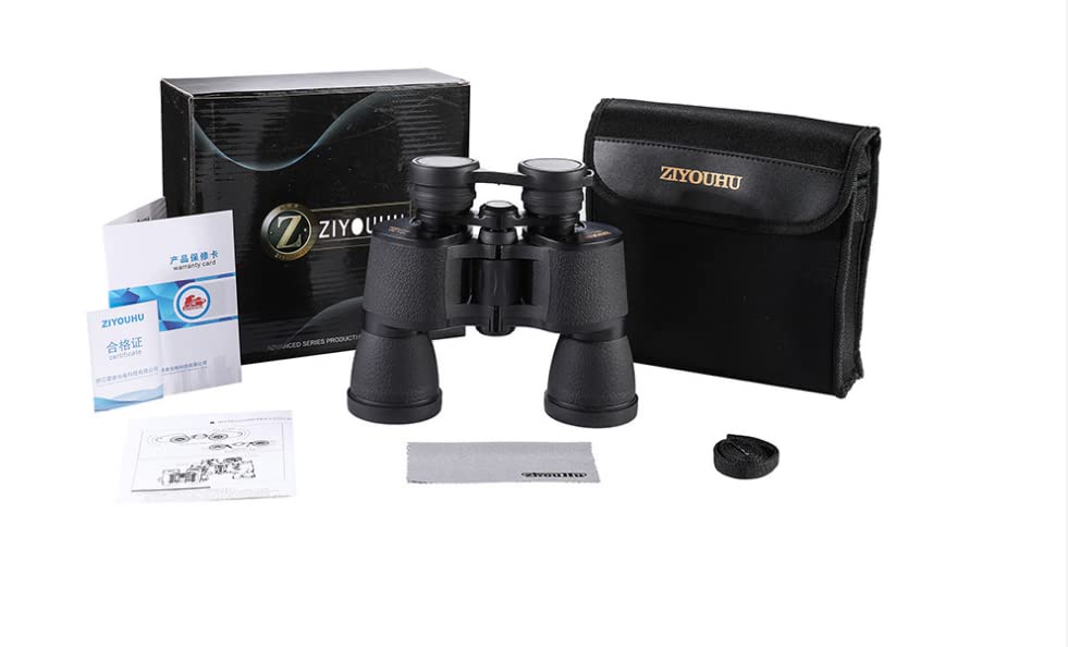 ZIYOUHU 10x50 High Power Binoculars for Adults,Compact Binoculars with Low Light Night Vision, Waterproof/Professional Binoculars BAK4 Prism FMC Lens HD Binoculars for Bird Watching