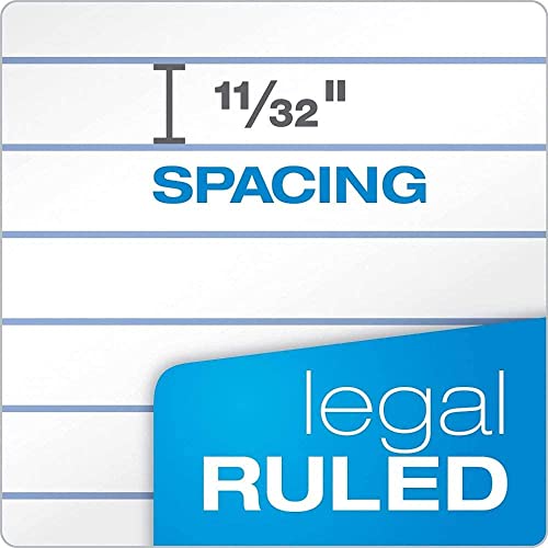 TOPS 8.5 x 11 3/4 Legal Pads, 12 Pack, The Legal Pad Brand, Wide Ruled, White Paper, 50 Sheets Per Writing Pad, Made in the USA (7533)