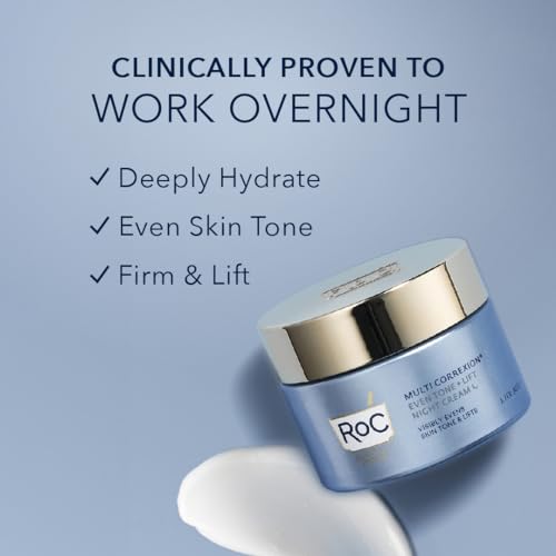 RoC Multi Correxion 5 in 1 Restoring/Anti Aging Facial Night Cream with Hexinol, 1.7 Ounces (Packaging May Vary)