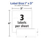 Avery Multi-Use Removable Labels, 1" x 3", White, Non-Printable, 72 Blank Labels Total (6728)