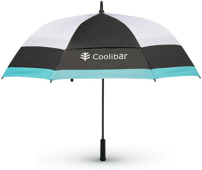 Coolibar Golf Umbrella - UPF 50+ Sun Protection - Tournament in Black/White Colorblock