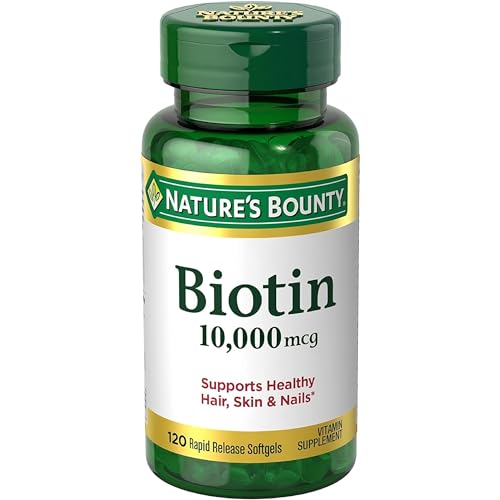 Nature's Bounty Biotin 10000 mcg Ultra Strength, Rapid Release Liquid Softgels 120 ea (Pack of 4)