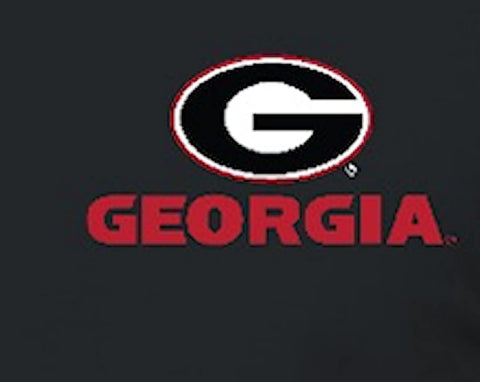 Georgia Tall Dawgs Mascot 2-Sided Black Long Sleeve T Shirt