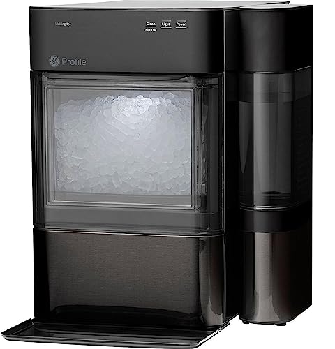 GE Profile Opal 2.0 | Countertop Nugget Ice Maker with Side Tank | Ice Machine with WiFi Connectivity | Smart Home Kitchen Essentials | Black Stainless