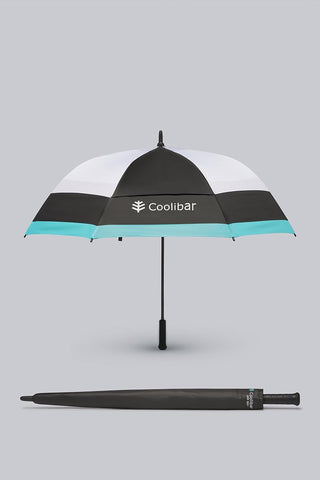 Coolibar Golf Umbrella - UPF 50+ Sun Protection - Tournament in Black/White Colorblock