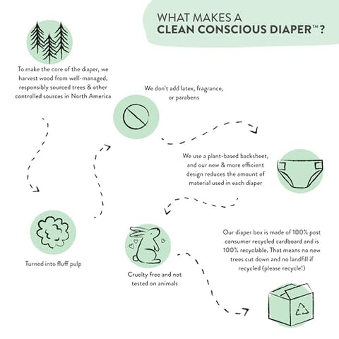 The Honest Company Clean Conscious Diapers | Plant-Based, Sustainable | Tie-Dye for + Cactus Cuties | Super Club Box, Size 4 (22-37 lbs), 104 Count