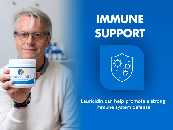 Lauricidin Monolaurin Supplement for Immune Support - Gut Health - High Potency Monolaurin Pellets, 3000mg per Serving- 227g per 8oz Jar