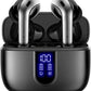 TAGRY Bluetooth Headphones True Wireless Earbuds 60H Playback LED Power Display Earphones with Wireless Charging Case IPX5 Waterproof in-Ear Earbuds with Mic for TV Smart Phone Laptop Computer Sports