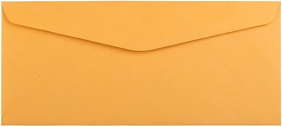 JAM PAPER #14 Envelopes - 5 x 11 1/2 - Brown Kraft Manila - 100/Pack