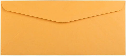 JAM PAPER #14 Envelopes - 5 x 11 1/2 - Brown Kraft Manila - 100/Pack
