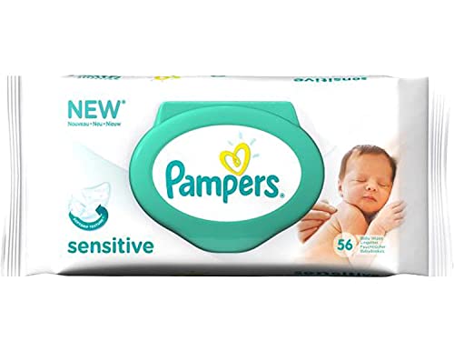 Pampers Wipes Sensitive - 56 ct, Pack of 5