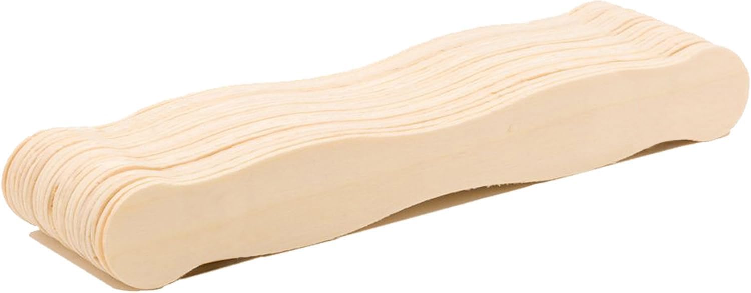 Wooden 8" Fan Handles, Wedding Programs, or Paint Mixing, Pack 1000, Jumbo Craft Popsicle Sticks for Auction Bid Paddles, Wooden Wavy Flat Stems for Any DIY Crafting Supplies Kit, by Woodpeckers