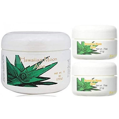 Aloe 9 Oz Skin Care Jar + Two 0.75 Oz Travel Jars