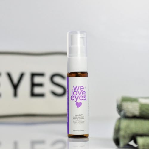 We Love Eyes - SuperGLA™ Eyelid & Eyelash Foaming Cleanser - Plant Based Cleanser. All Natural. Cruelty Free. Wash away debris and makeup gently.