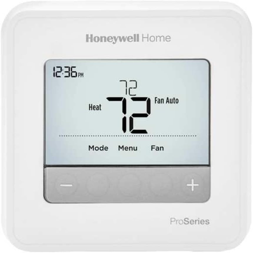 HONEYWELL TH4110U2005/U HONEYWELL-TH4110U2005/U-T4 Pro Thermostat, Programmable or Non-Programmable, 1H/1C, White