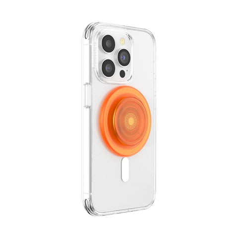 PopSockets Phone Grip Compatible with MagSafe, Phone Holder, Wireless Charging Compatible, Into The Woods - Orange Zest
