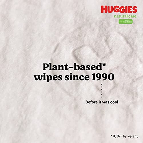 Baby Wipes, Huggies Natural Care Sensitive Baby Diaper Wipes, Unscented, Hypoallergenic, 1 Flip-Top Packs (56 Wipes Total)