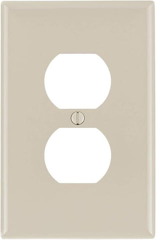Leviton 1-Gang 1-Duplex, Midway Size Wallplate, Hot Stamped Isolated Ground, Orange, 1 Pack, PJ8-IG, Orange
