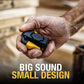 DEWALT Wearable Bluetooth Speaker — Magnetic Clip-On Wireless Jobsite Pro Water-Resistant Portable Speaker — Built-in Mic for Hands-Free Music and Calls,Black