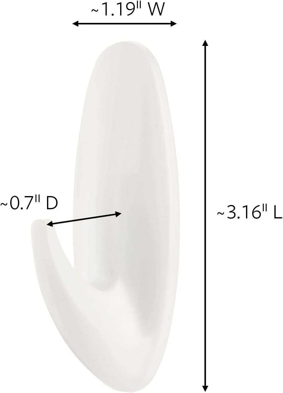 Command Medium Designer Hooks, 2 Hooks, 4 Strips