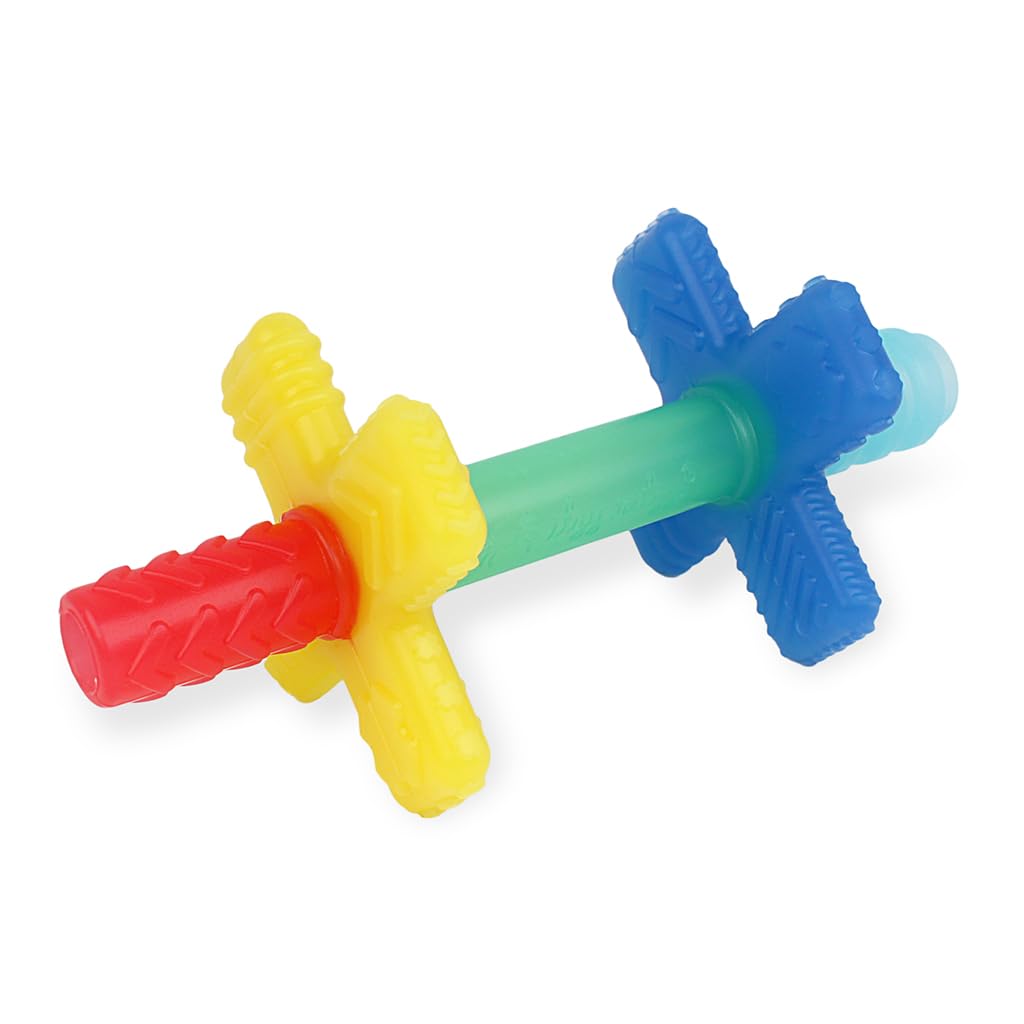 Itzy Ritzy Teensy Soothing Teething Tube, Made with Soft Silicone (Rainbow)