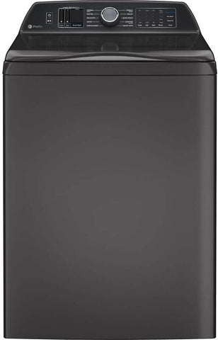 GE Profile PTW700BPTDPR Gray Top Load High Efficiency Smart 5.4 Cu. Ft. Washer/7.4 Cu. Ft. Electric Steam Dryer Laundry