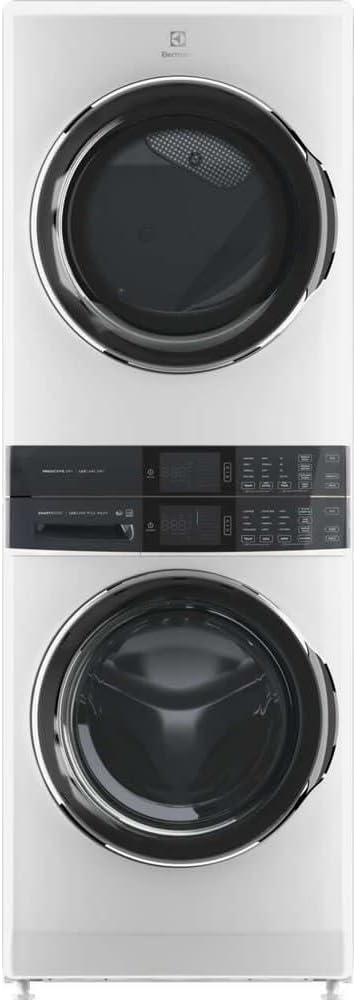 Electrolux ELTE7600AW 4.5 Cu. Ft. Front-Load Washer & 8.0 Cu. Ft. Electric Dryer Stacked Laundry Tower in White with SmartBoost Premixing