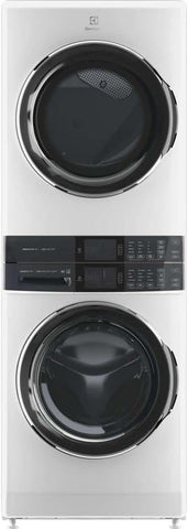 Electrolux ELTE7600AW 4.5 Cu. Ft. Front-Load Washer & 8.0 Cu. Ft. Electric Dryer Stacked Laundry Tower in White with SmartBoost Premixing