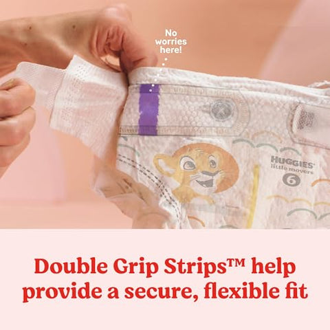 Huggies Size 8 Diapers, Little Movers Baby Diapers, Size 8 (46+ lbs), 62 Count