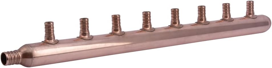 SharkBite 8 Port Open Crimp Copper Multi-Port Tee, Plumbing Fittings, PEX Pipe, PE-RT, 22790