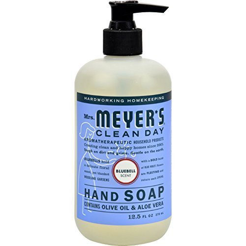 Mrs. Meyers Clean Day Liquid Hand Soap Hard 12.5 Oz Bluebell Scent Pump Dispenser