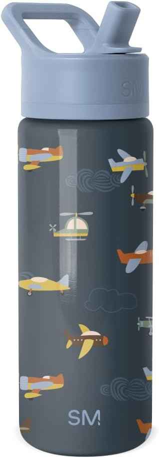 Simple Modern Kids Water Bottle & Toddler Cup | 18oz | Airplane