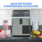 Igloo 44 lb Dual Purpose Ice Cube Maker & Dispensing Shaver, 12 Cubes Every 7-15 Minutes, 44 Lbs Daily, LED Touch Control Panel with Indicator Lights, Includes Ice Basket & Scoop, Stainless Steel