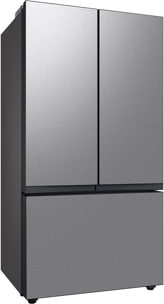 Samsung 24 Cu. Ft. Bespoke Counter Depth 3-Door French Door Refrigerator with AutoFill Water Pitcher, Stainless Steel, RF24BB6200QLAA