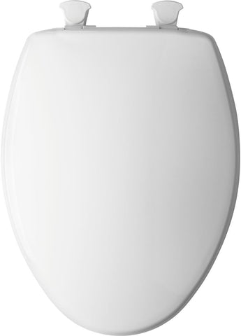 Bemis 7300EC Toilet Seat, Removes for Easy Cleaning, Durable Plastic, Made in USA, Elongated, White