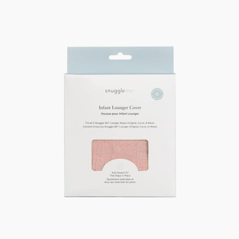 Snuggle Me Universal Lounger Cover 100% Organic Cotton Muslin - Petal