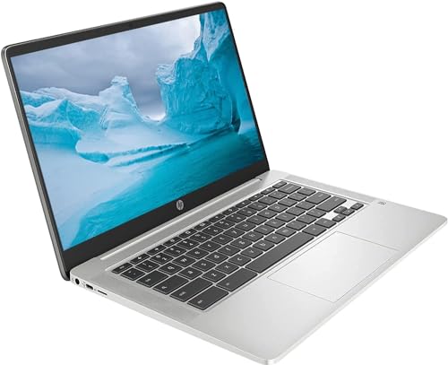 HP Newest Chromebook Laptop • 14 Inch Display • Intel Celeron N4120 Processor • 8GB RAM • 128GB eMMC • Intel UHD Graphics 600 • WiFi • Bluetooth • Backlit Keyboard • Chrome OS • Modern Gray