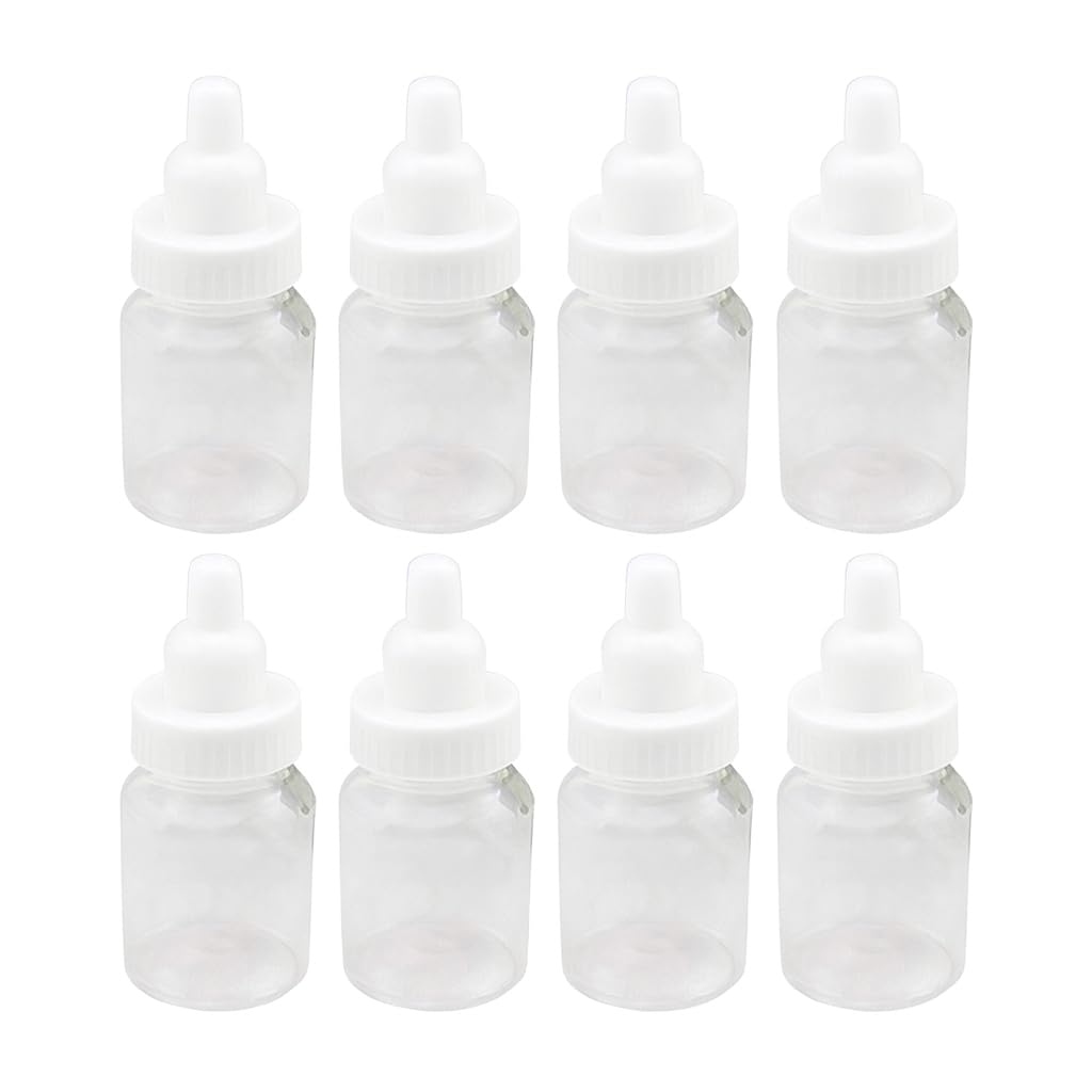 Baby Shower Favor - 36 Pack Pink Mini Milk Bottle Party Favor Gift Bag Boxes 1.5" x 3.5" - Baby Shower Candy Jar.