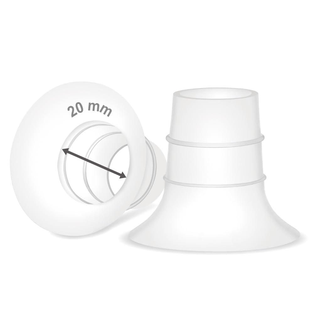 Maymom 20 mm Flange Insert Compatible with Elvie Single/Double Electric, Elvie Stride Cup (24mm), Compatible with Medela PersonalFit Flex Shield, Not Original Elvie Replacement Parts