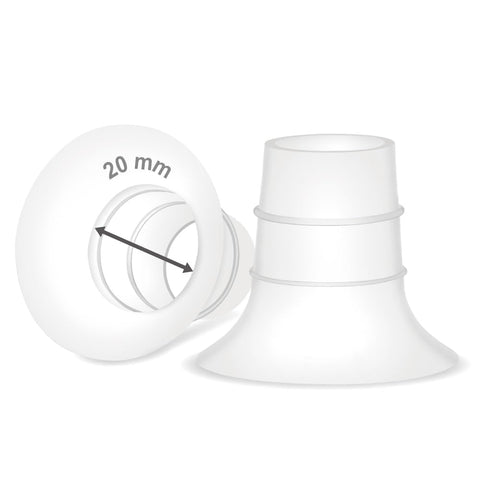 Maymom 20 mm Flange Insert Compatible with Elvie Single/Double Electric, Elvie Stride Cup (24mm), Compatible with Medela PersonalFit Flex Shield, Not Original Elvie Replacement Parts