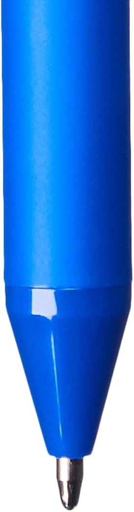 Amazon Basics Retractable Ballpoint Pens with Comfortable Grip for Smooth Writing, Blue Ink, Office and School Supplies, 12-Pack