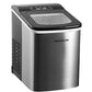 Frigidaire Compact Countertop Ice Maker, Makes 26 Lbs. Of Bullet Shaped Ice Cubes Per Day, Silver Stainless