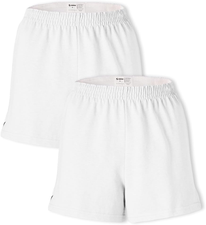 Soffe Women's Womens Authentic Cheer Shorts, 3” Inseam, 2 Pack