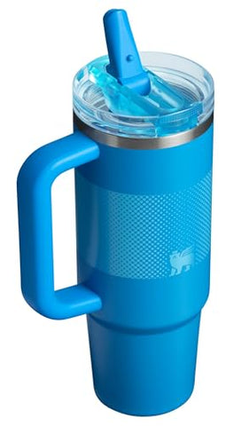 Stanley Quencher ProTour Flip Straw Tumbler with Leakproof Lid 30 oz | Built-In Straw & Handle | Cupholder Compatible for Travel | Insulated Stainless Steel Cup | BPA-Free | Azure Fade