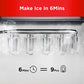 Silonn Ice Makers Countertop, 9 Cubes Ready in 6 Mins, 26lbs in 24Hrs, Self-Cleaning Ice Machine with Ice Scoop and Basket, 2 Sizes of Bullet Ice for Home Kitchen Office Bar Party, Red