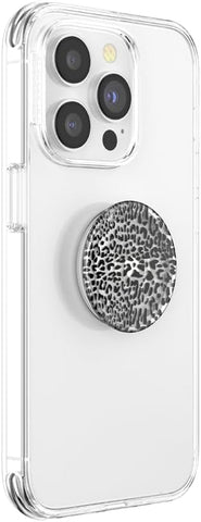 PopSockets Adhesive Phone Grip, Holder- Black Leopard