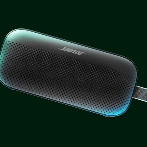 Bose SoundLink Flex Bluetooth Speaker, Portable Speaker with Microphone, Wireless Waterproof Speaker for Travel, Outdoor and Pool Use, Black