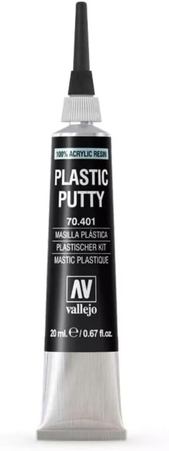 Vallejo - Plastic Putty Acrylic Paste, 0.67 fl oz (20 ml), White