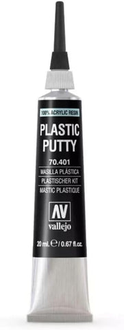 Vallejo - Plastic Putty Acrylic Paste, 0.67 fl oz (20 ml), White